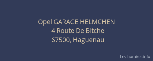 Opel GARAGE HELMCHEN