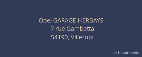 Opel GARAGE HERBAYS