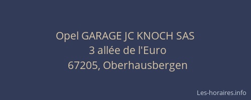 Opel GARAGE JC KNOCH SAS