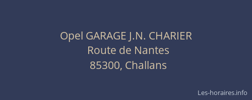 Opel GARAGE J.N. CHARIER