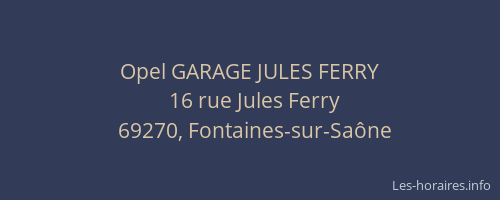Opel GARAGE JULES FERRY