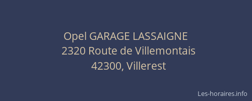 Opel GARAGE LASSAIGNE