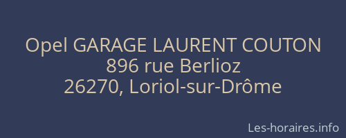 Opel GARAGE LAURENT COUTON