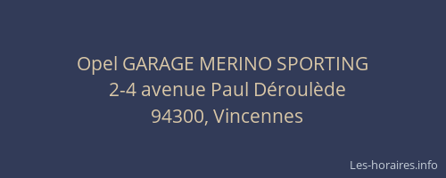 Opel GARAGE MERINO SPORTING