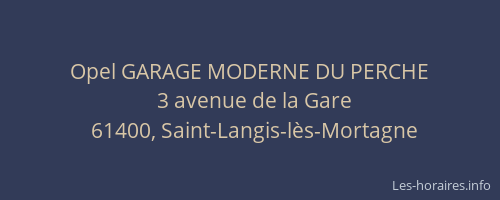 Opel GARAGE MODERNE DU PERCHE