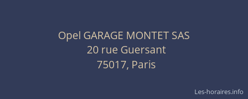 Opel GARAGE MONTET SAS
