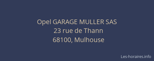 Opel GARAGE MULLER SAS