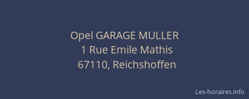 Opel GARAGE MULLER