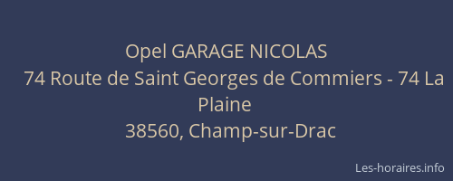 Opel GARAGE NICOLAS