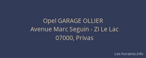 Opel GARAGE OLLIER
