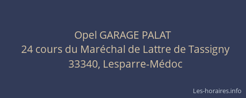 Opel GARAGE PALAT