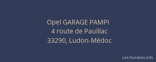 Opel GARAGE PAMPI