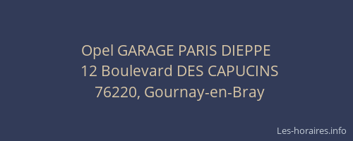 Opel GARAGE PARIS DIEPPE