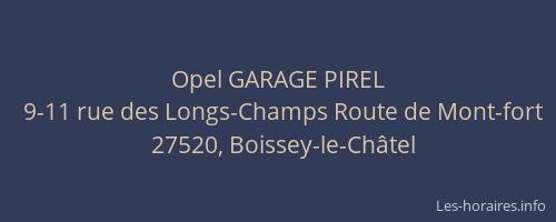 Opel GARAGE PIREL