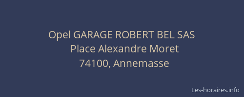 Opel GARAGE ROBERT BEL SAS