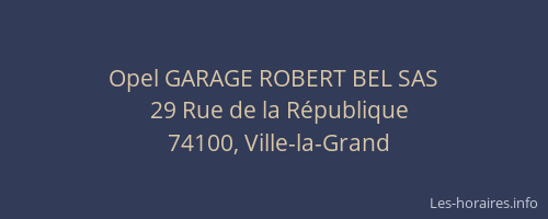 Opel GARAGE ROBERT BEL SAS