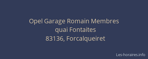 Opel Garage Romain Membres