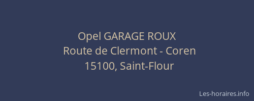 Opel GARAGE ROUX