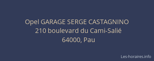 Opel GARAGE SERGE CASTAGNINO