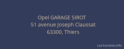 Opel GARAGE SIROT