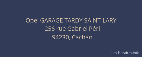 Opel GARAGE TARDY SAINT-LARY