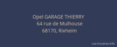 Opel GARAGE THIERRY