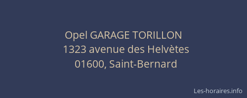 Opel GARAGE TORILLON