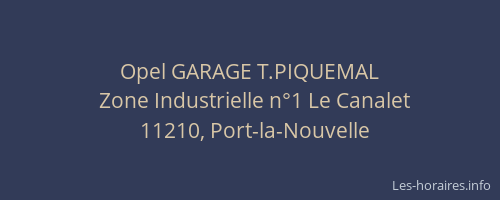 Opel GARAGE T.PIQUEMAL