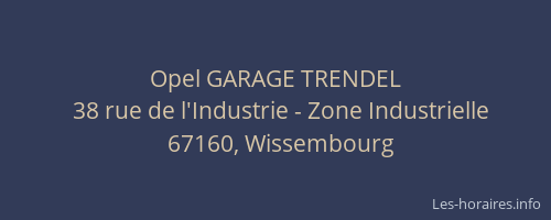 Opel GARAGE TRENDEL