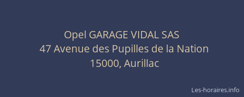 Opel GARAGE VIDAL SAS