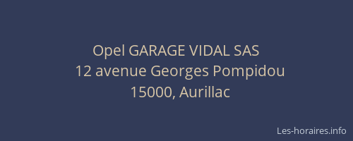 Opel GARAGE VIDAL SAS