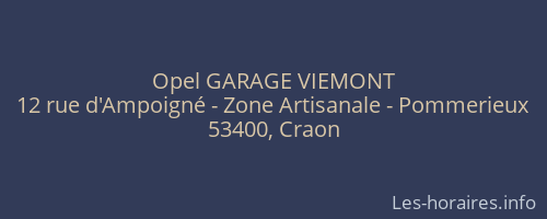 Opel GARAGE VIEMONT