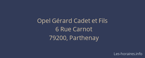 Opel Gérard Cadet et Fils