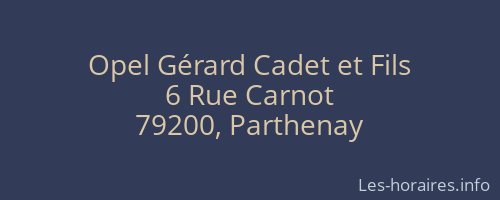 Opel Gérard Cadet et Fils