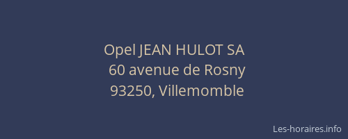 Opel JEAN HULOT SA