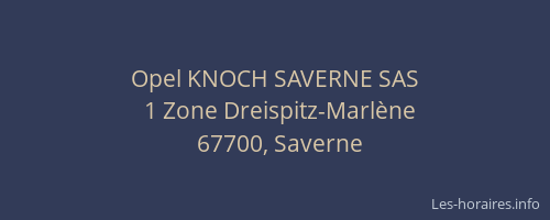 Opel KNOCH SAVERNE SAS