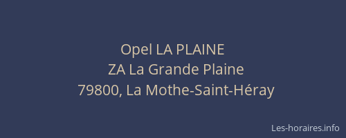 Opel LA PLAINE