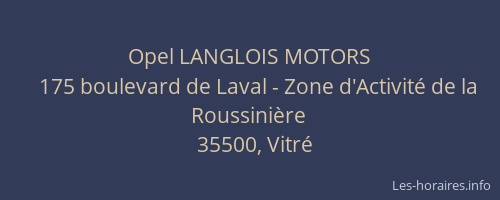 Opel LANGLOIS MOTORS