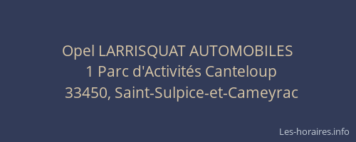Opel LARRISQUAT AUTOMOBILES
