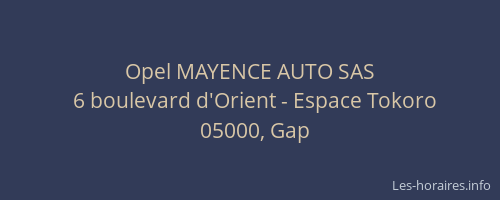 Opel MAYENCE AUTO SAS