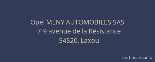 Opel MENY AUTOMOBILES SAS