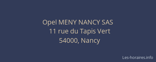 Opel MENY NANCY SAS