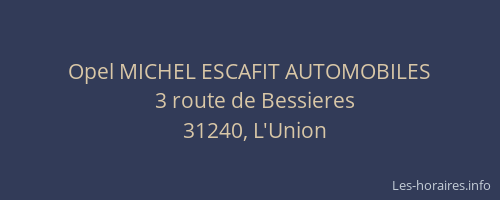 Opel MICHEL ESCAFIT AUTOMOBILES