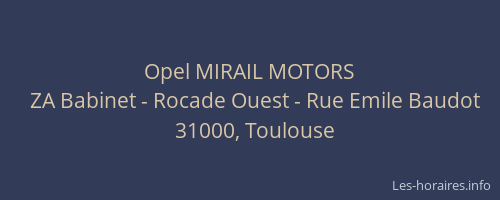 Opel MIRAIL MOTORS