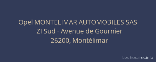 Opel MONTELIMAR AUTOMOBILES SAS