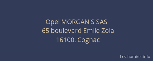 Opel MORGAN'S SAS