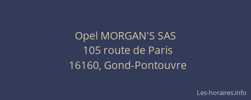 Opel MORGAN'S SAS