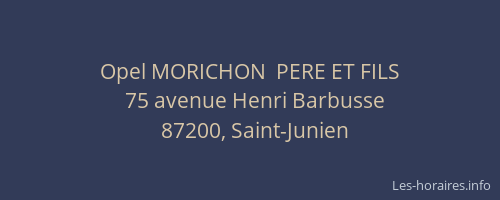 Opel MORICHON  PERE ET FILS