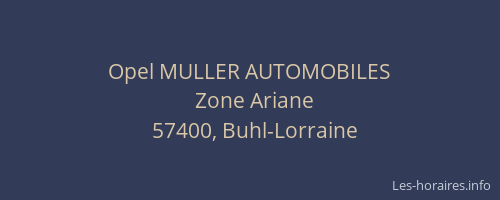 Opel MULLER AUTOMOBILES