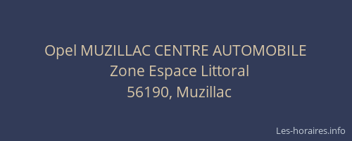 Opel MUZILLAC CENTRE AUTOMOBILE